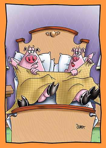 Inside Message: Here's to another year of hoggin' the covers Happy Anniversary