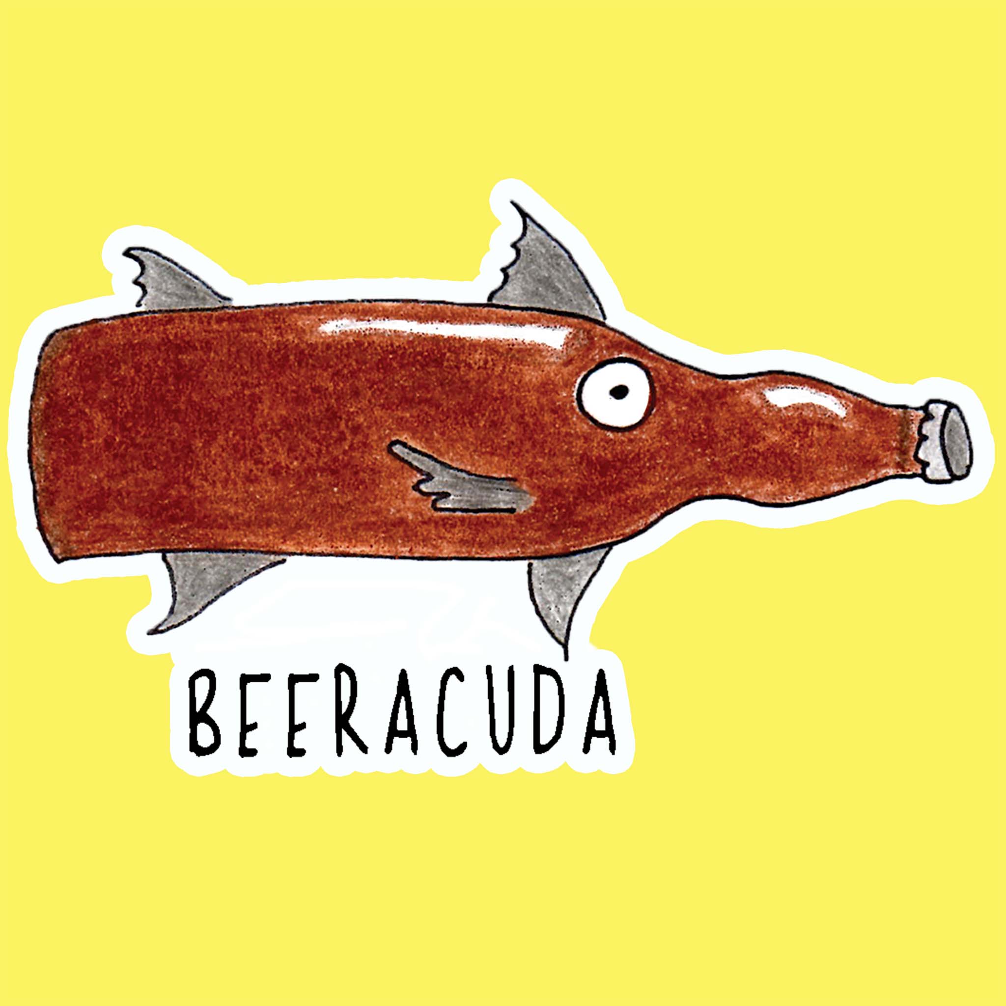 Discover It Raspberry Card Beeracuda Stickers | 4 Pack – raspberriescards