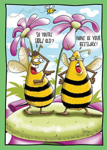 Bees Talking About Age | Funny Birthday Card