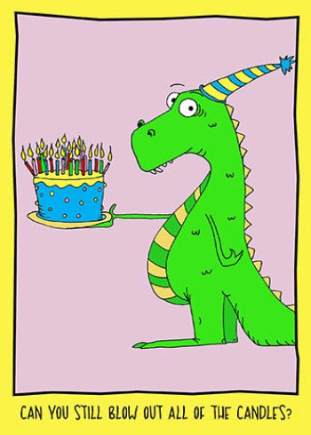 Blowing Out Candles | Humorous Birthday Card