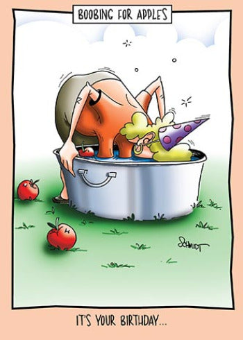 Boobing For Apples | Hilarious Birthday Card