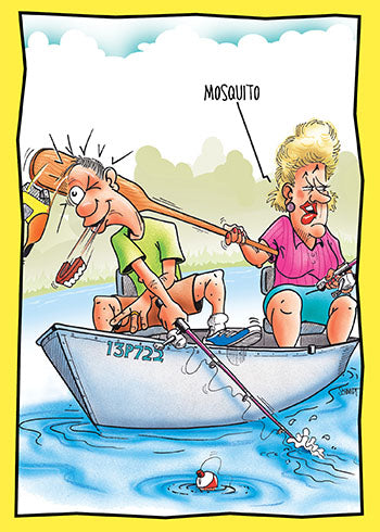 Mosquito | Hilarious Printed Fishing Anniversary Card