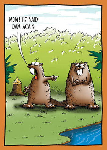 Swearing Beaver: Just For Fun Card