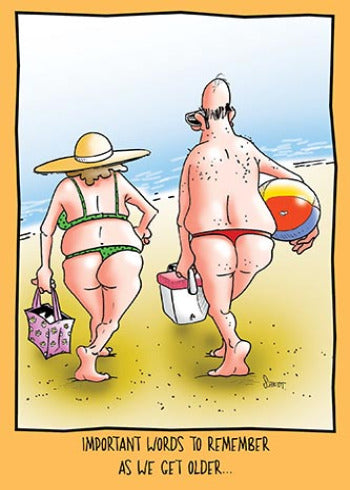 Old Couple Wearing Thongs | Hilarious Birthday Card