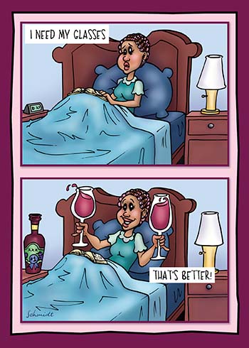 Wine Glasses: Hilarious Paper Birthday Card